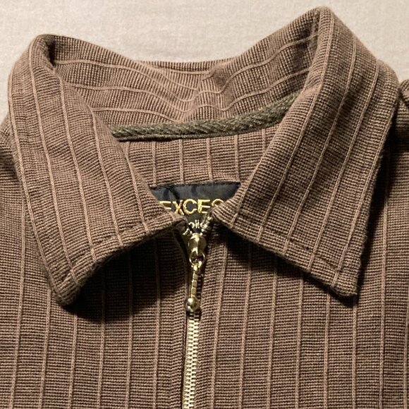 No Excess Collection Half-Zip Sweater with Subtle Pinstripes - Picture 8 of 11